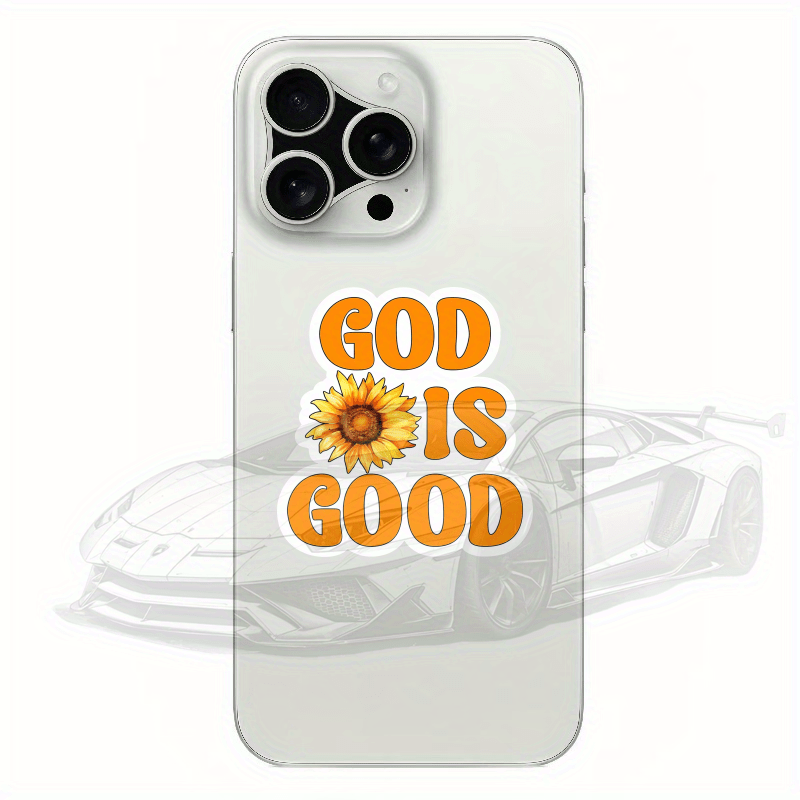 God Is Good Sticker Christian Bible Verse Jesus Vinyl Decal Motivation Inspirational Quotes Stickers for Books Laptops Phonecase Water Bottles Kindles Car Hard Hat