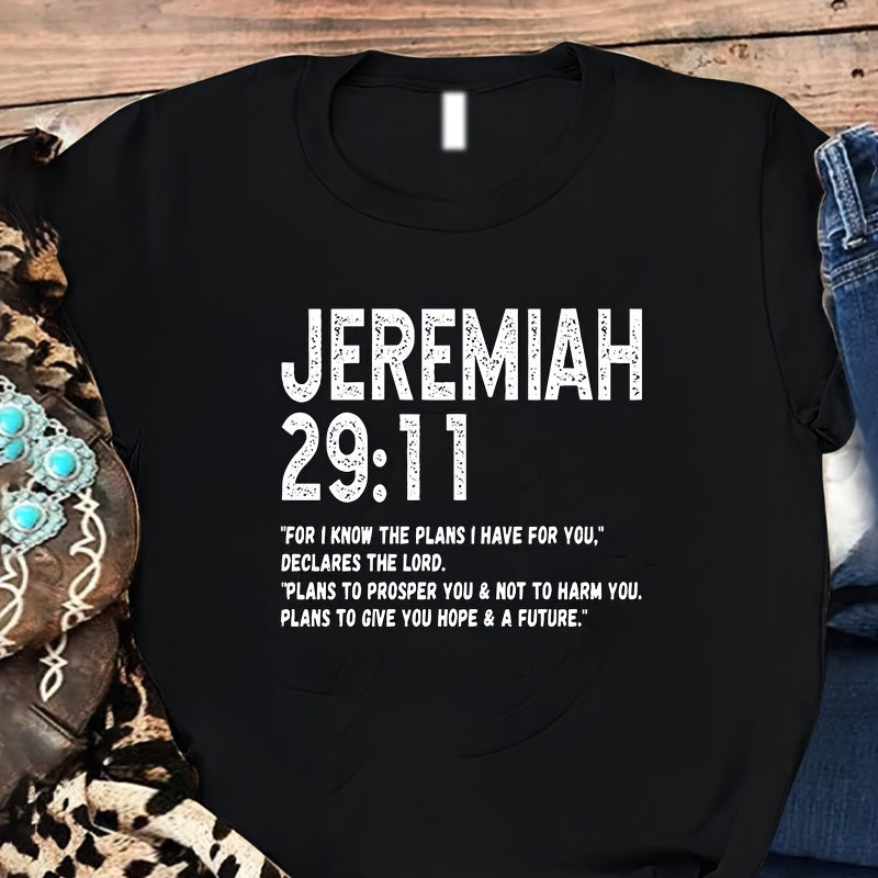Jeremiah 29:11 Iron-On Transfer Decals, White Letter Heat Transfer Patch, DIY Customization for T-Shirts, Jeans, Bags, Washable Polyester Applique Sticker