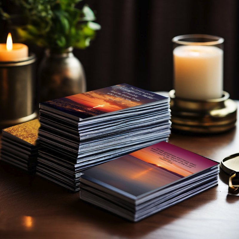120pcs Sunset Bible Verse & Poetry Card Set - Inspirational Christian Prayer Cards for Friends, Family, Christmas & Thanksgiving Gifts