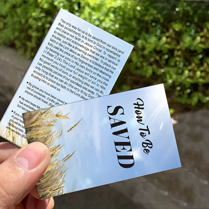 100pcs Inspirational Gospel Tracts - Pocket-Sized Christian Prayer Cards with Bible Verses, Elegant Design, Perfect for Friendship Day & Everyday Use