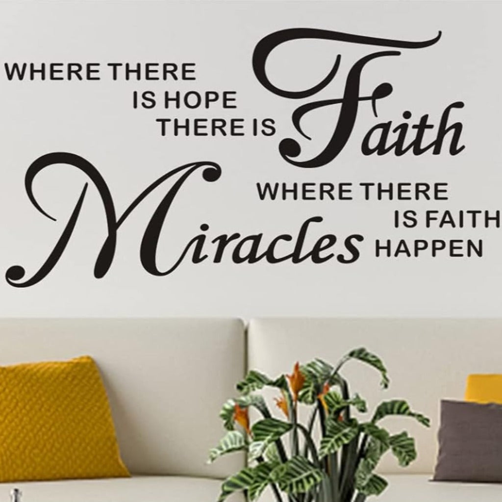 1pc English Letter Inspirational Wall Sticker, Hope As Inspiration, Faith As Wings, Self-Manifestation, Making Space Full of Power, Elegant Font, Removable Vinyl Home Background Decoration Sticker