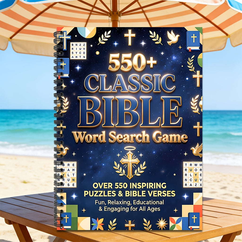 Large-Print Classic Bible Word Search | This Book Features Over 550 Highly Inspiring Words, Designed to Exercise The Mind. It Serves Not Solely As an Excellent Gift for Adults And Seniors But Also As an Ideal Brain-Boosting Puzzle Game