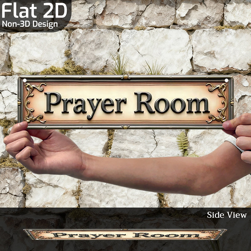 2D Flat, 1pc 10.16x40.64cm Spiritual Prayer Wall Decor Sign Suitable for Prayer Rooms, Homes, Garages, Diners - Minimalist Classic Frameless Plate, Multi- Decoration for Gifts, Offices & Multi-Language Use, 2D Flat