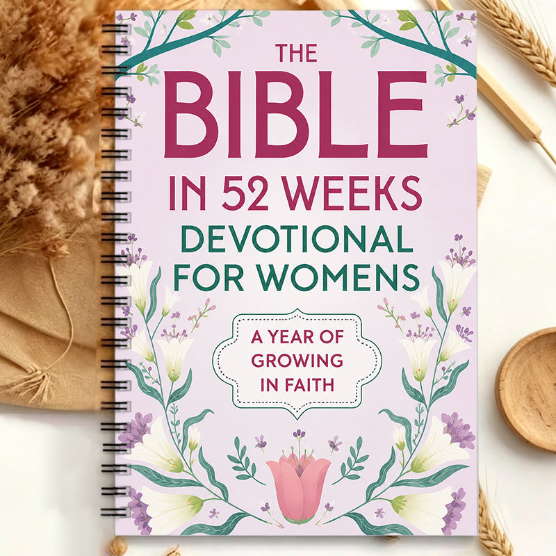 1pc The Bible in 52 Weeks Devotional for Women, a Year of Growing in Faith, a Dedicated Spiritual Journal for Women, with Daily Reading Guidance, Immersive Bible Study, Accompanying You Through a Whole Year of Faith Advancement