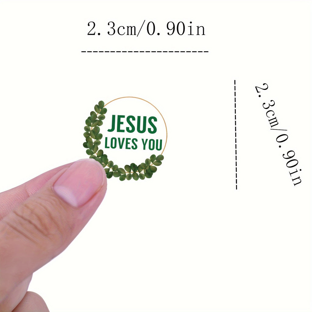 500pcs Bible Verse Stickers Roll, Inspired Jesus Stickers Pack, Beautiful Pattern Stickers, High Quality Stickers Suitable for roller skating and cycling , Roller Skating and Cycling, Cycling Stickers and Decals Bottles, Decorative Paper