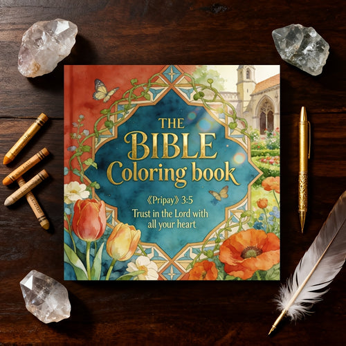 1 Book of 24 Pages Single-Sided Printing Handmade Set, Bible-Based Luxury Adult Coloring Book, Suitable As Birthday And Holiday Gifts, for Relaxation, Faith And Tranquility, Bible Coloring Book with Floral And Butterfly Designs
