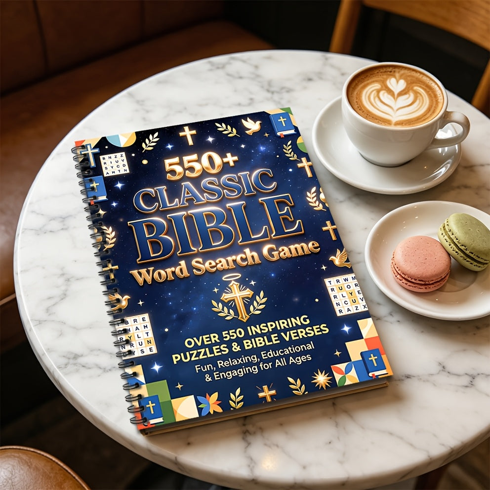 Large-Print Classic Bible Word Search | This Book Features Over 550 Highly Inspiring Words, Designed to Exercise The Mind. It Serves Not Solely As an Excellent Gift for Adults And Seniors But Also As an Ideal Brain-Boosting Puzzle Game