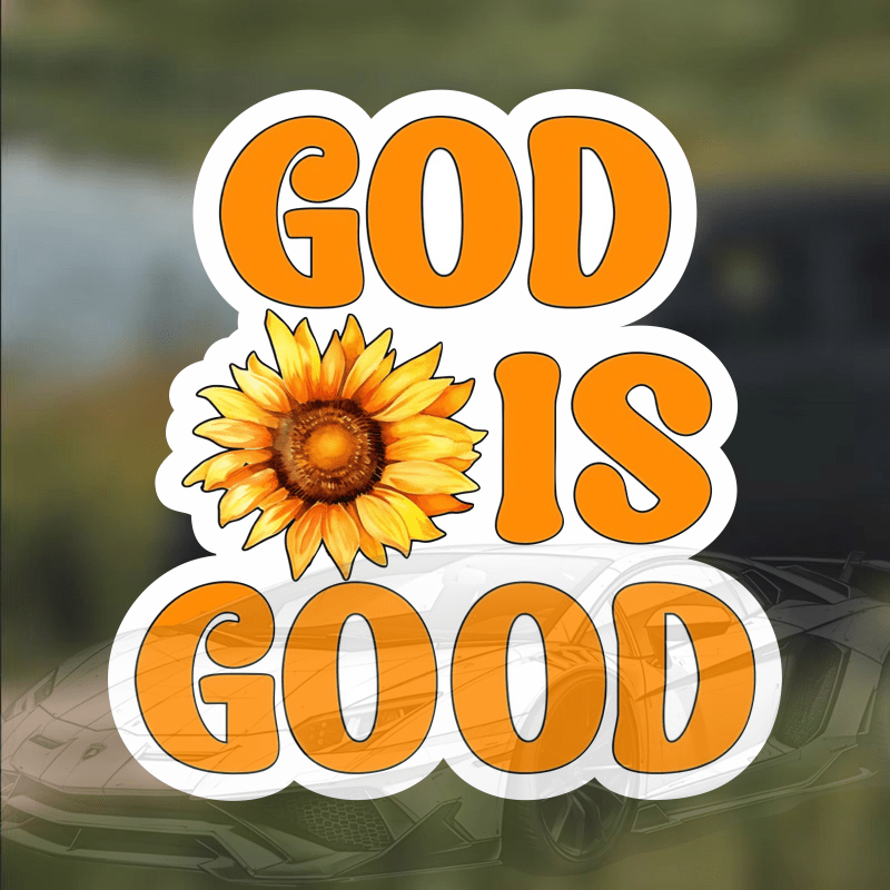 God Is Good Sticker Christian Bible Verse Jesus Vinyl Decal Motivation Inspirational Quotes Stickers for Books Laptops Phonecase Water Bottles Kindles Car Hard Hat