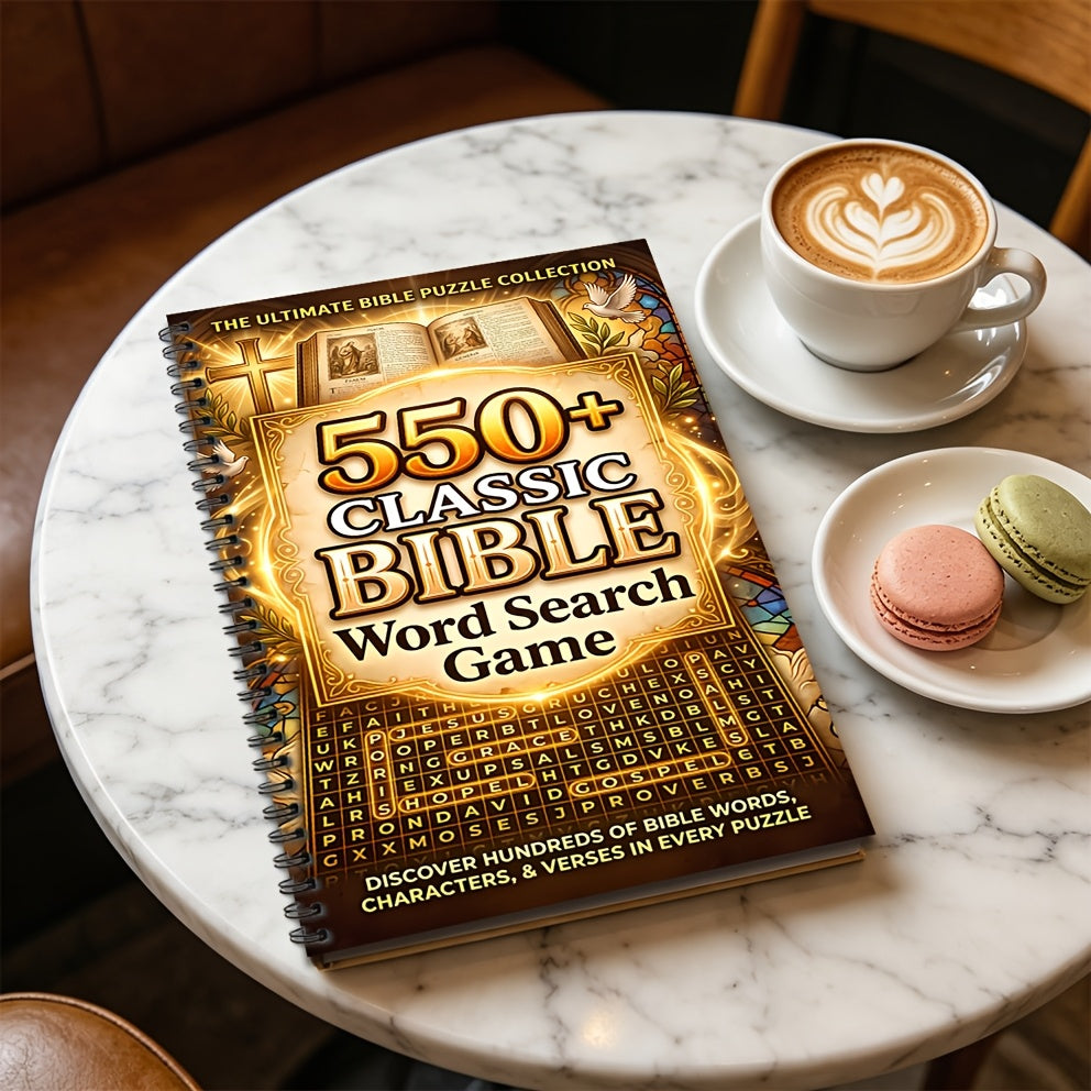 Large-Print Classic Bible Word Search | This Book Features Over 550 Highly Inspiring Words, Designed to Exercise The Mind. It Serves Not Solely As an Excellent Gift for Adults And Seniors But Also As an Ideal Brain-Boosting Puzzle Game