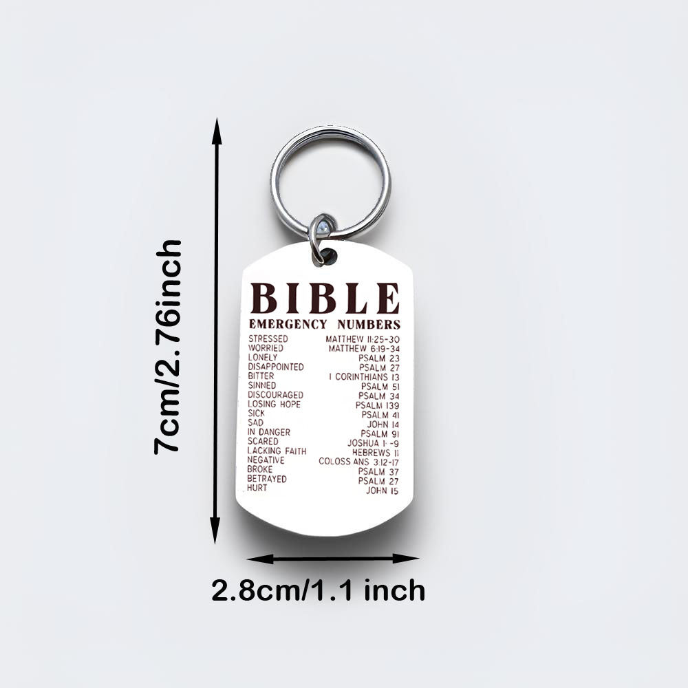 A Keychain Made of Stainless Steel Featuring Scripture, Perfect As a Healing Present for Both Men And Women