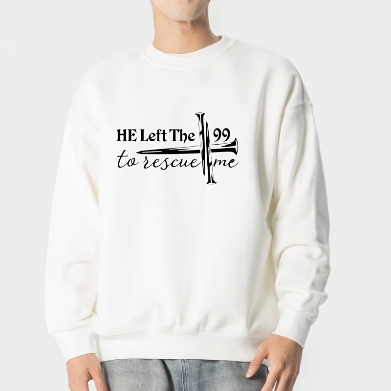 1pc Inspirational Slogan Iron-on Transfer with Cross Design, Polyester T-Shirt Decal, Black Heat Transfer Vinyl, DIY Clothing, Personalized Fashion