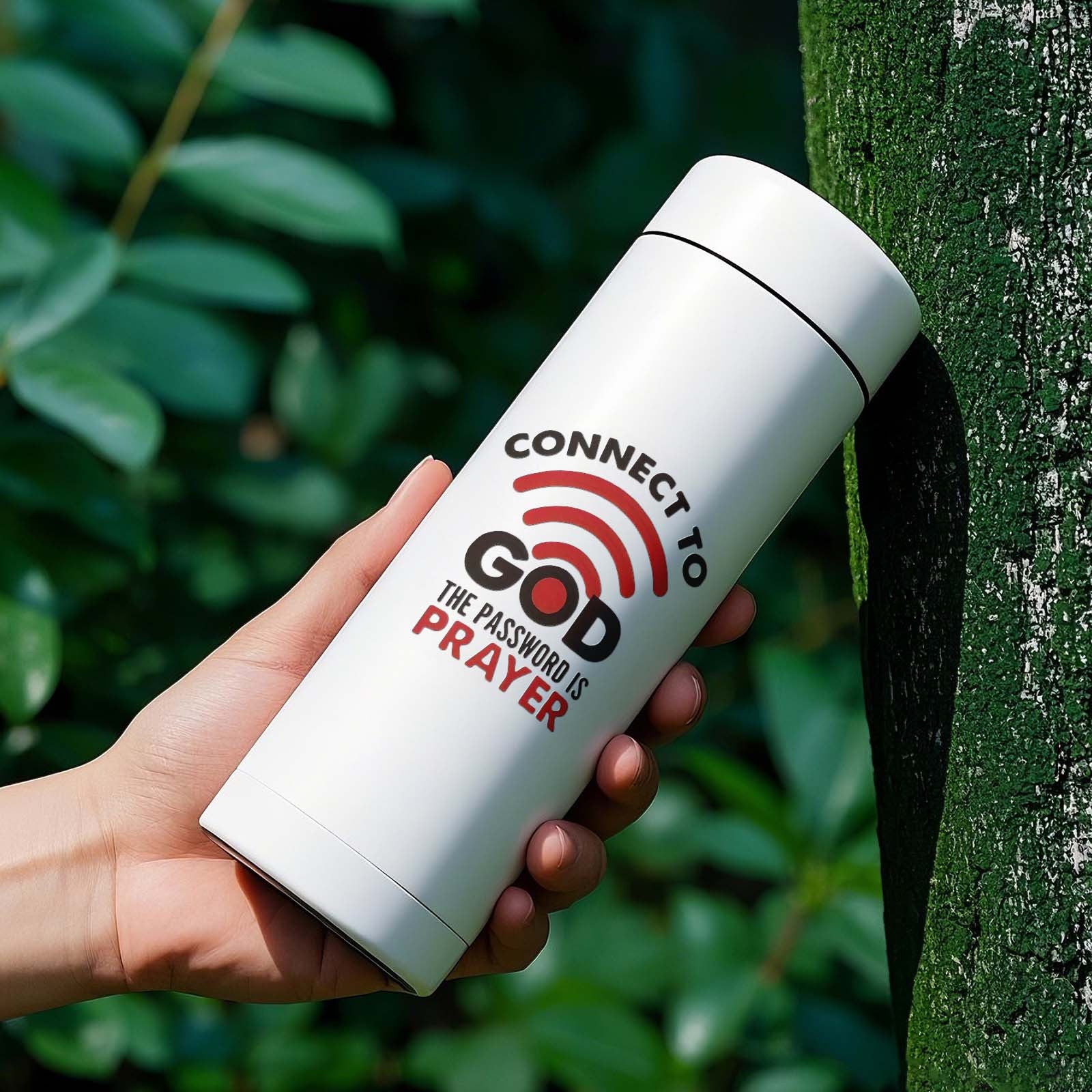 1pc "Connect to God, The Password Is Prayer" 7.62 cm Sticker- Breathable Paint Decal for Cars, Laptops, Water Bottles, Motorcycles, Windows, Walls, Cups And Bumpers | Humorous And Inspirational Design