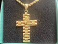 Hip Hop Stainless Steel Cross Catholic Pendant Men Women Gold Vintage Religious Jesus Prayer Amulet Jewelry Gifts