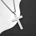 Minimalist Dainty  Plated Stainless Steel Christian Cross Necklace Trendy Religious Jesus Design Diamond Zircon Gift