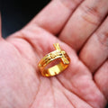 Cross Ring 18K Gold Plated  Stainless Steel Religious Jewelry Unisex Daily Wear Gift