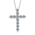 Luxury Sparkling Personalization Religious Jewelry Gifts 3.5mm D Color VVS1 Moissanite Cross Pendant Necklace