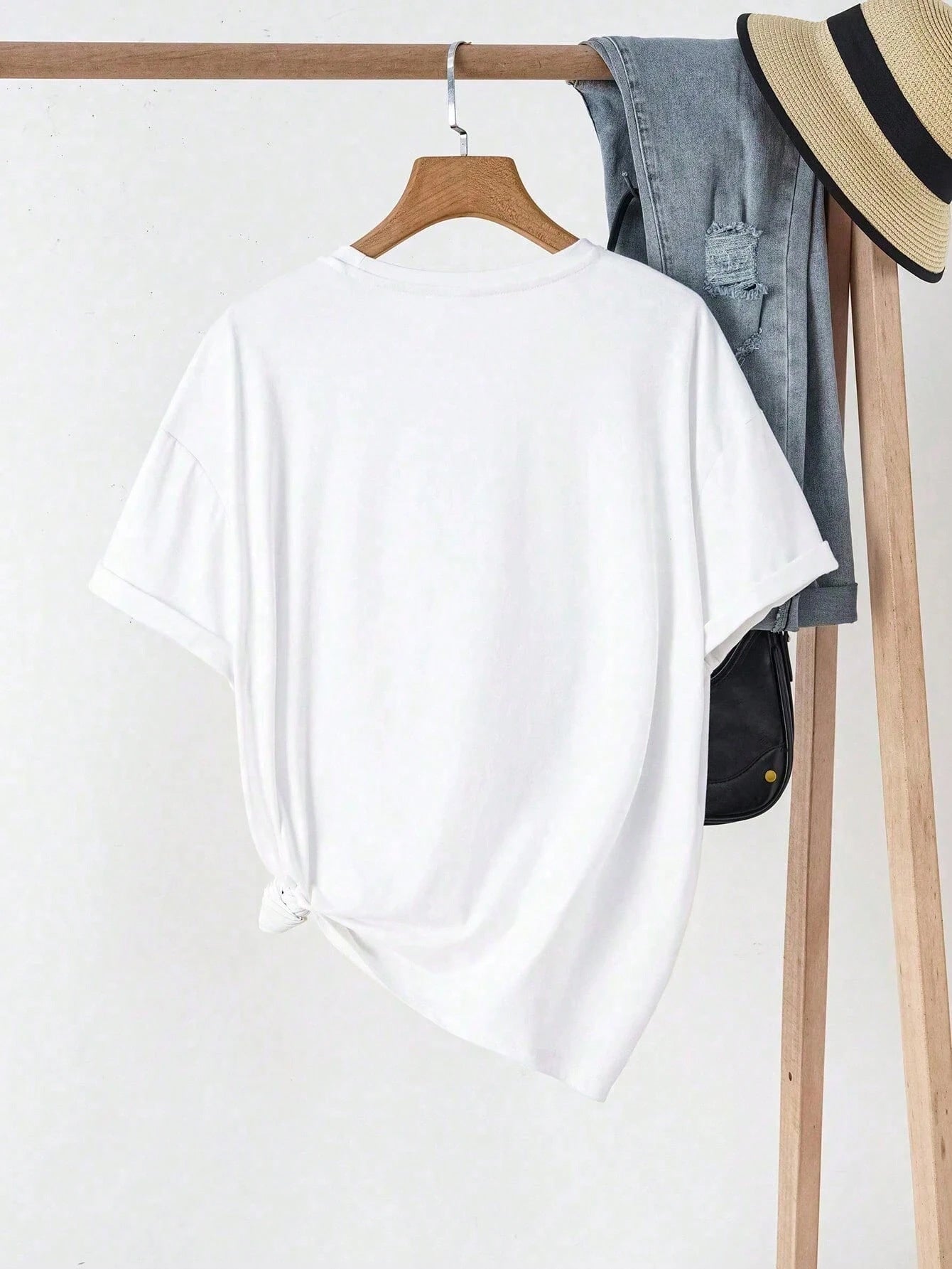 European and American Women's Casual Multi-Color Round Neck Short-Sleeved Simple Fashion Sports Tops Pure Color Loose Printed T-Shirts