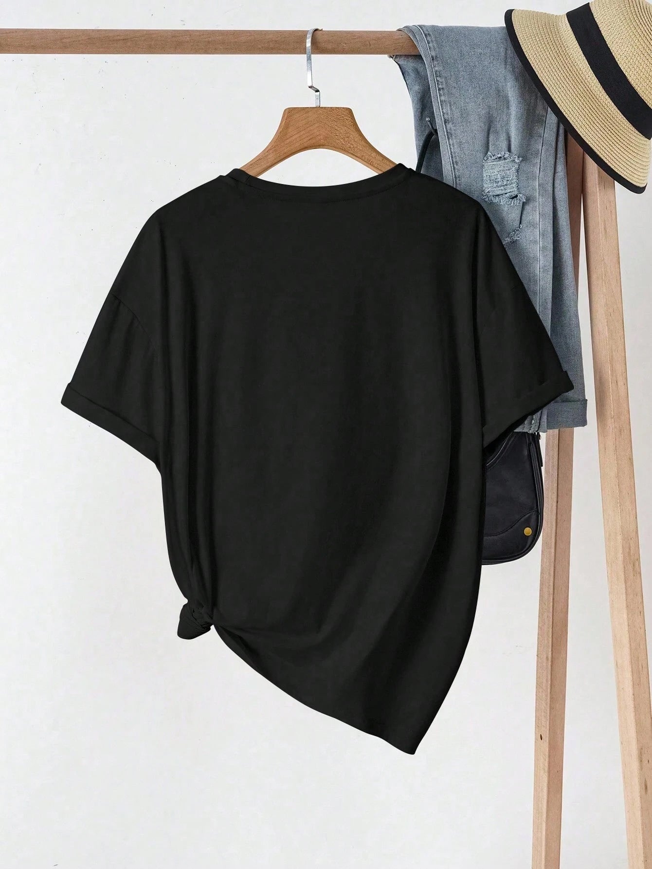 European and American Women's Casual Multi-Color Round Neck Short-Sleeved Simple Fashion Sports Tops Pure Color Loose Printed T-Shirts