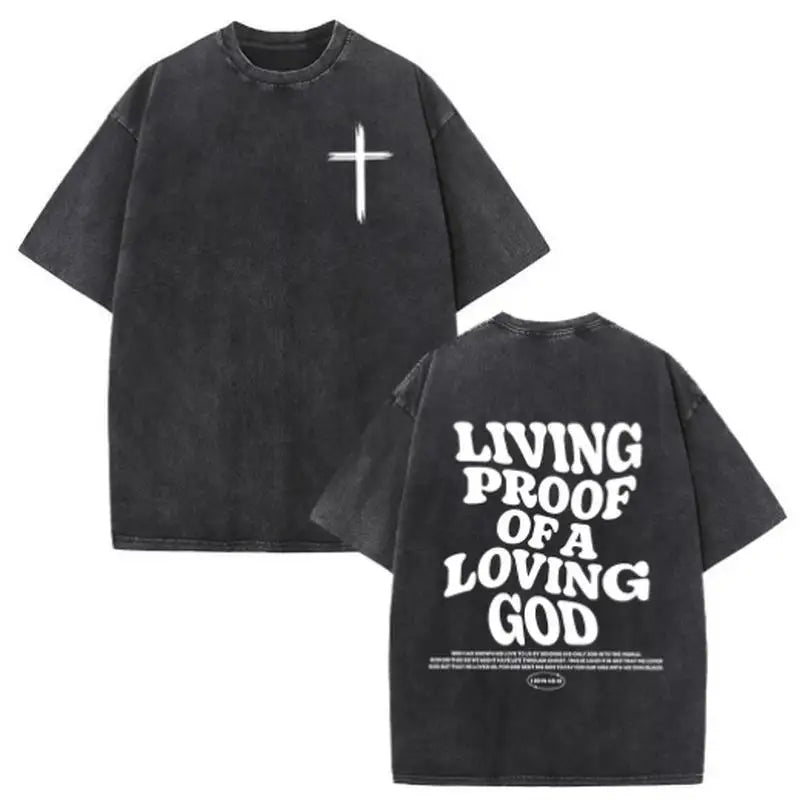 Christian Jesus Faith Over Fear Bible Verse Washed T-shirts Men Women Fashion Vintage Oversized T Shirts Harajuku Cotton T-shirt