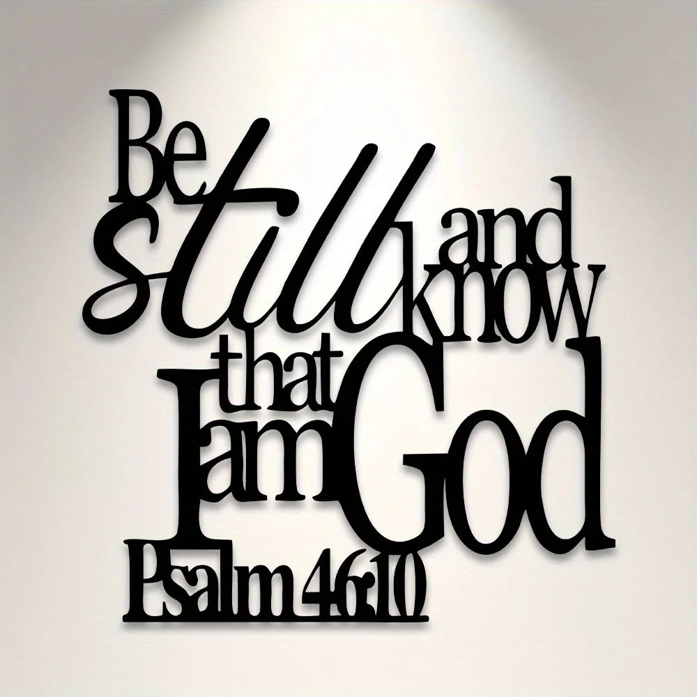 1PC Metal Bible Verse Wall Art, Christian Home Decor, Hanging Sign for Living Room