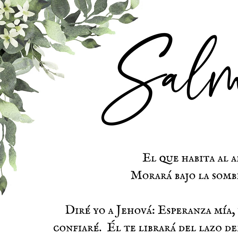 Spanish Bible Verse Quote Poster Verso De La Biblia Espanol Print Modern Scripture Wall Art Canvas Painting Christian Home Decor