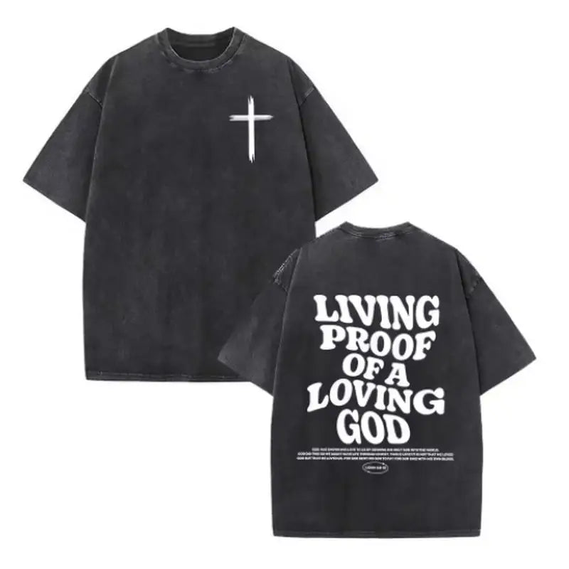 Christian Jesus Faith Over Fear Bible Verse Washed T-shirts Men Women Fashion Vintage Oversized T Shirts Harajuku Cotton T-shirt