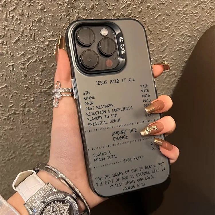 Christian Jesus Bible Quote Faith Phone Cases For iPhone 17 Pro Max 16 14 13 11 12 15 17 Pro Max Plus Laser TPU Shockproof Funda