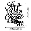 CIFBUY Iron Wall Art Rustproof Metal Bible Verse Sign Waterproof For Home Church Indoor Outdoor Decor