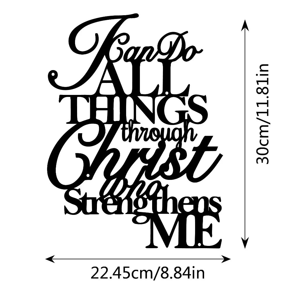 CIFBUY Iron Wall Art Rustproof Metal Bible Verse Sign Waterproof For Home Church Indoor Outdoor Decor