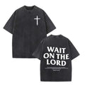 Christian Jesus Faith Over Fear Bible Verse Washed T-shirts Men Women Fashion Vintage Oversized T Shirts Harajuku Cotton T-shirt