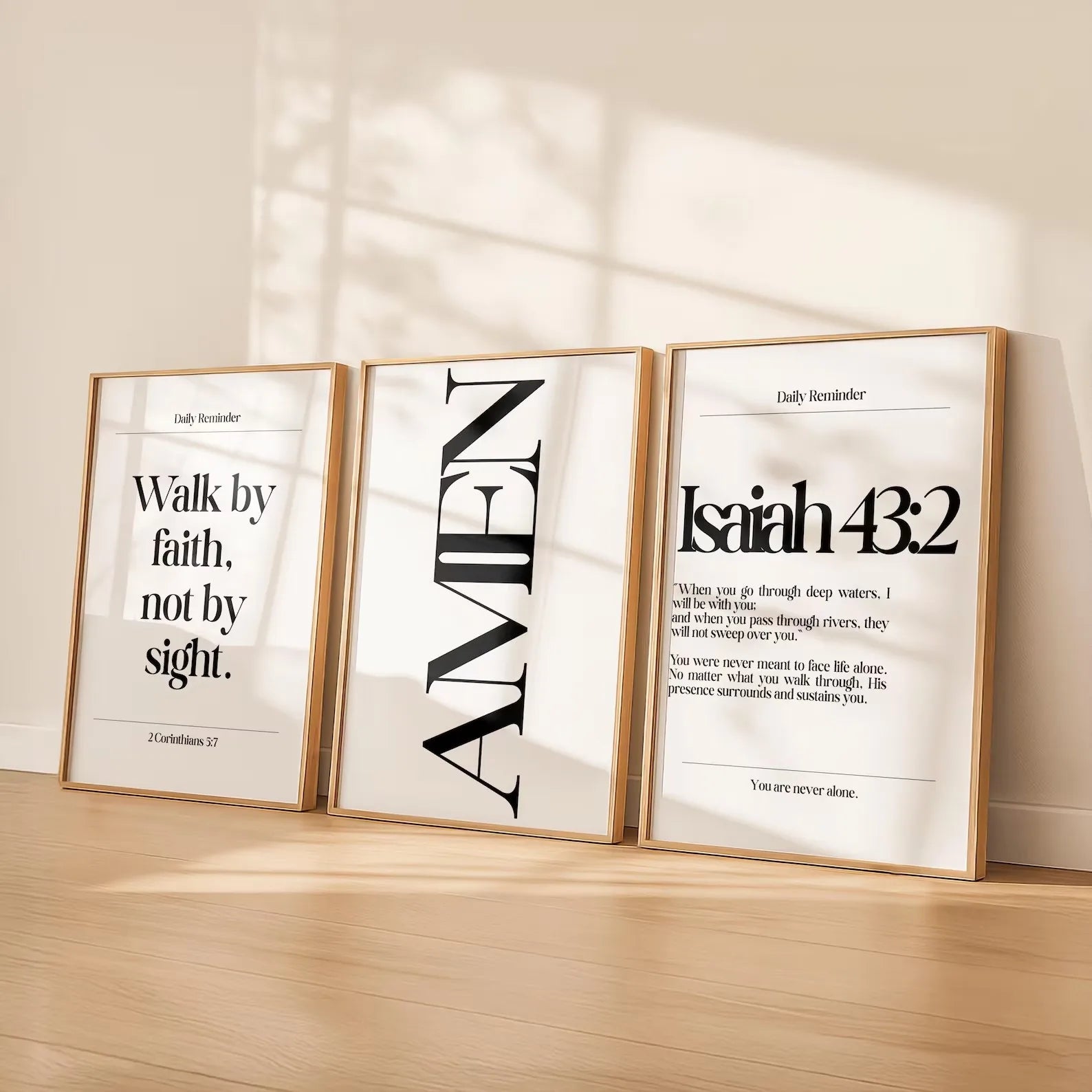 Christian Bible Verse Walk By Faith Wall Art Print Canvas Painting Poster Picture For Living Room,Bedroom,Restaurant Home Decor