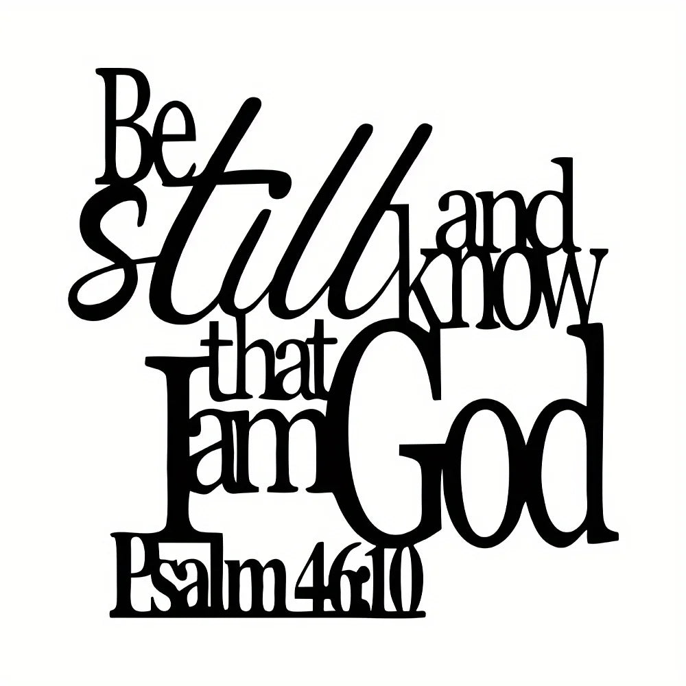 1PC Metal Bible Verse Wall Art, Christian Home Decor, Hanging Sign for Living Room