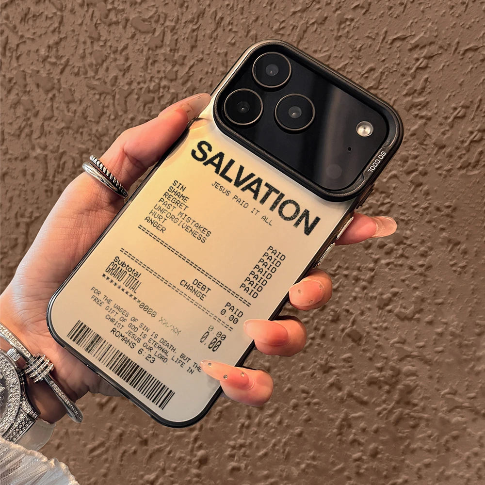 Christian Jesus Bible Quote Faith Phone Cases For iPhone 17 Pro Max 16 14 13 11 12 15 17 Pro Max Plus Laser TPU Shockproof Funda
