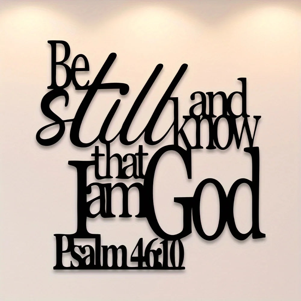 1PC Metal Bible Verse Wall Art, Christian Home Decor, Hanging Sign for Living Room