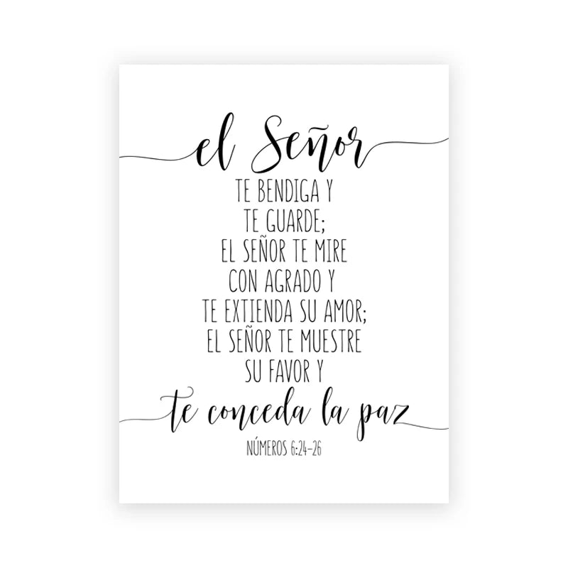 Spanish Bible Verse Quote Poster Verso De La Biblia Espanol Print Modern Scripture Wall Art Canvas Painting Christian Home Decor