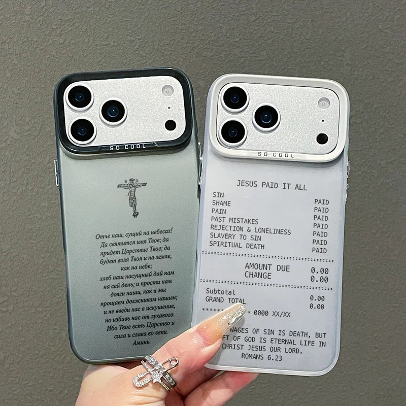 Christian Jesus Bible Quote Faith Phone Cases For iPhone 17 Pro Max 16 14 13 11 12 15 17 Pro Max Plus Laser TPU Shockproof Funda