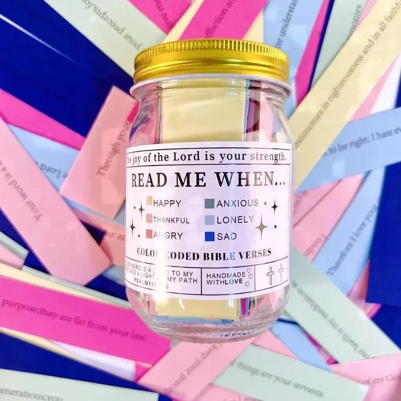 Bible Verses for Emotions Jar Feelings Verse Prayer Request Cards Christian Bible Gifts Church Gift for Women Men