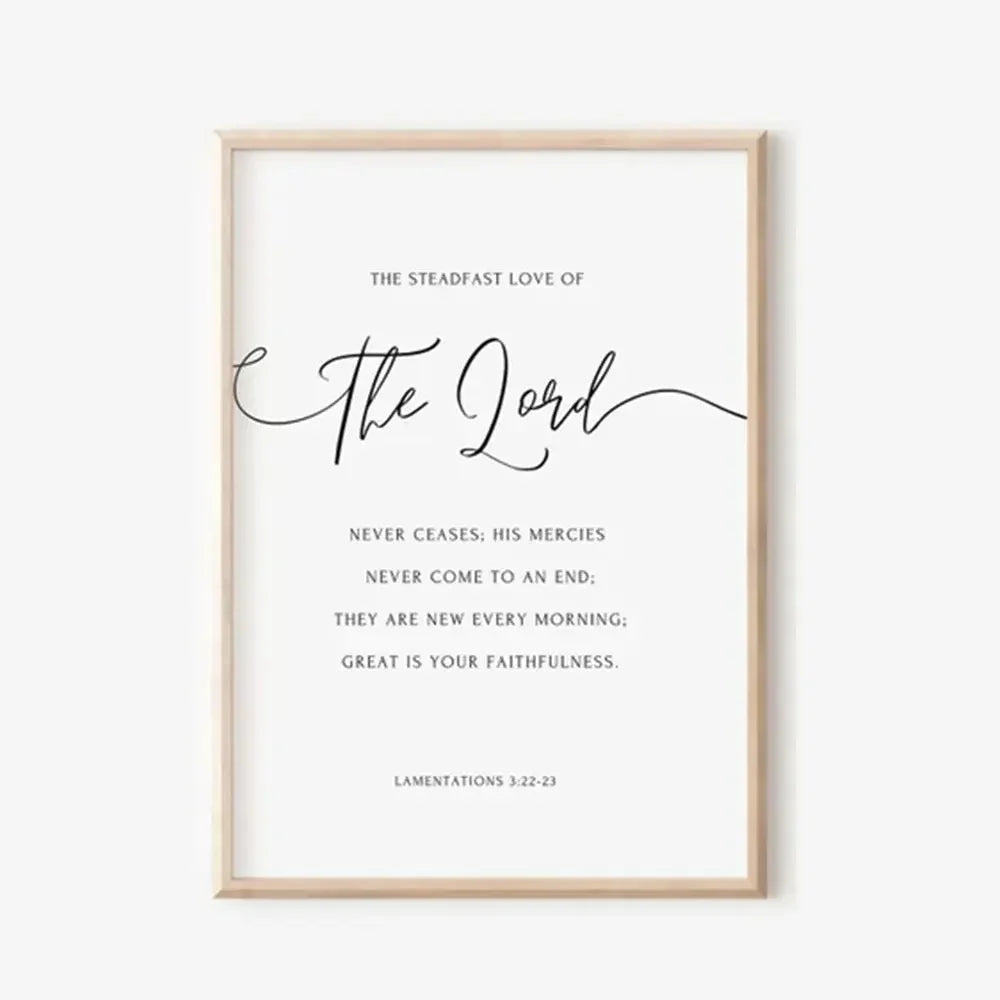 Bible Verse The Lord Your God Is Good Minimal Christian Scripture Wall Art Canvas Painting Posters For Living Room Home Decor