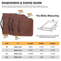 Women Classic Print Bible Bag Zipper Handle Handbags Bible PU Leather Cover Hymns Bible Case Carrying Bible Storage Bags