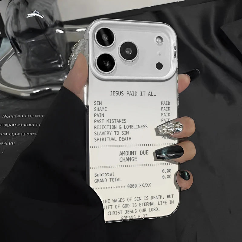 Christian Jesus Bible Quote Faith Phone Cases For iPhone 17 Pro Max 16 14 13 11 12 15 17 Pro Max Plus Laser TPU Shockproof Funda