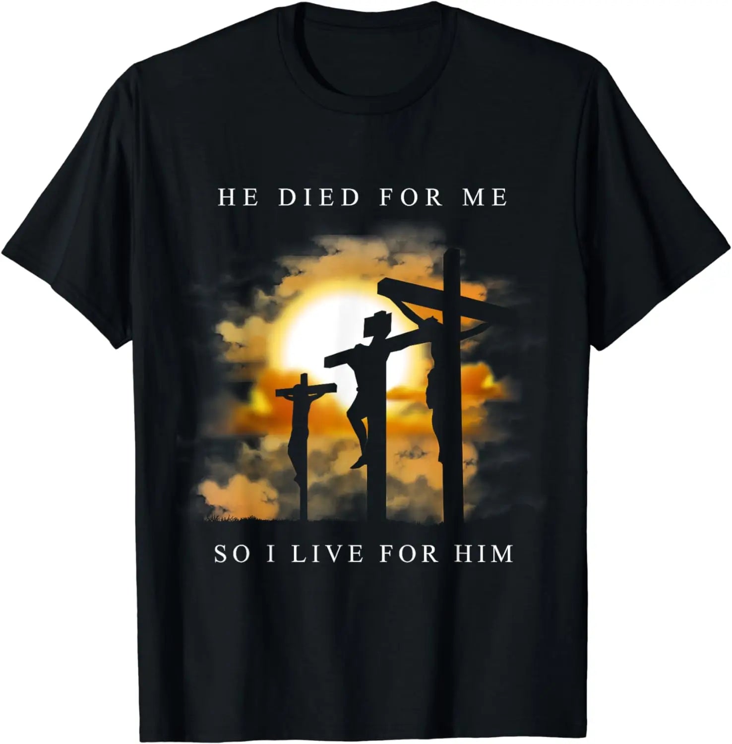 Christian Bible Verse - Jesus Died for Me T-Shirt  Mens T Shirts Custom Printed Graphic T Shirts  Streetwear Camisetas