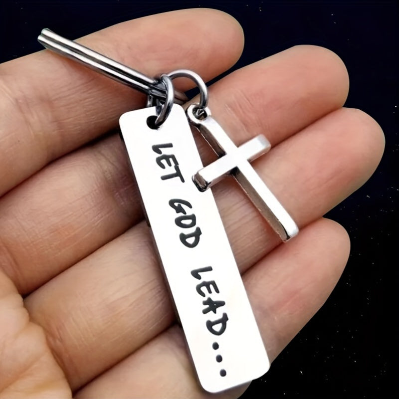 Stainless Steel Keychain Religious Keychain Ring Wallet Bag Backpack Charm Women Men