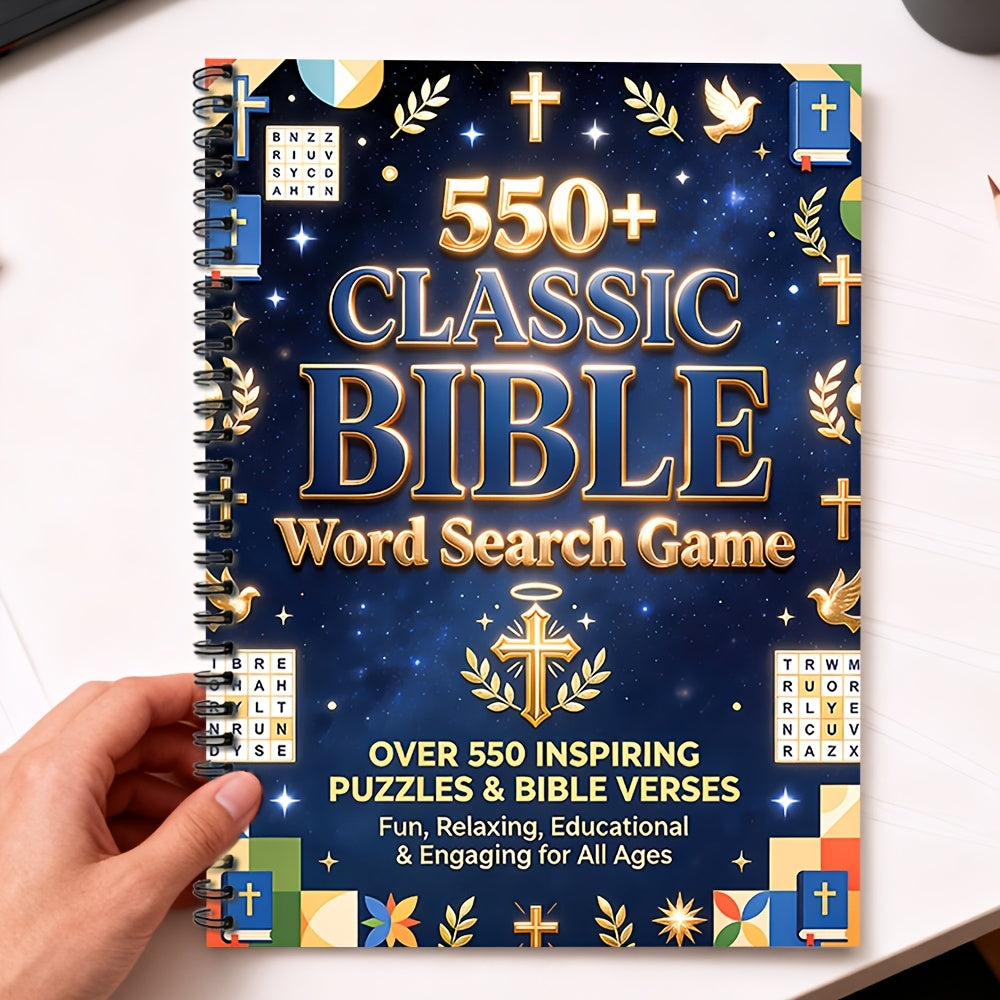 Large-Print Classic Bible Word Search | This Book Features Over 550 Highly Inspiring Words, Designed to Exercise The Mind. It Serves Not Solely As an Excellent Gift for Adults And Seniors But Also As an Ideal Brain-Boosting Puzzle Game