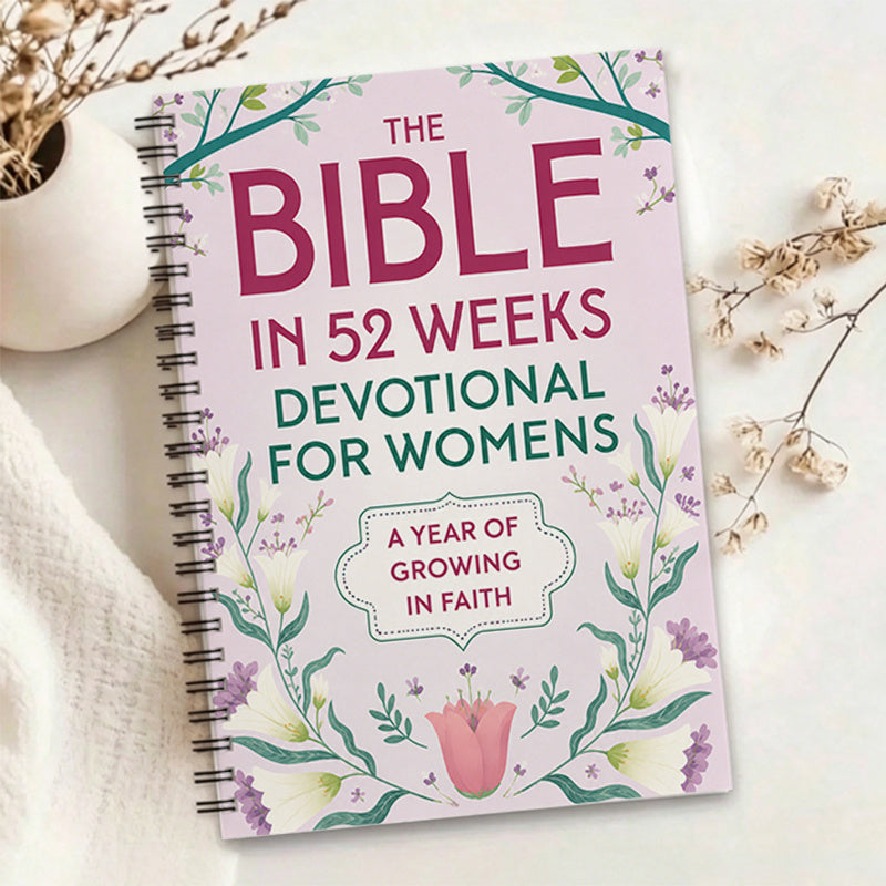 1pc The Bible in 52 Weeks Devotional for Women, a Year of Growing in Faith, a Dedicated Spiritual Journal for Women, with Daily Reading Guidance, Immersive Bible Study, Accompanying You Through a Whole Year of Faith Advancement