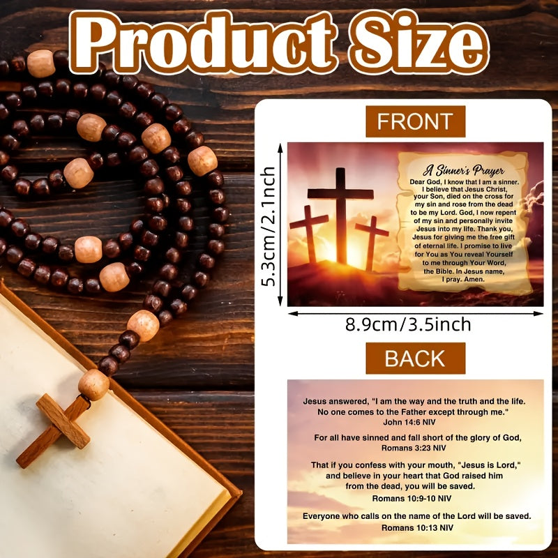 50pcs Pocket-Sized Inspirational Bible Scripture Cards/Gospel Flyers with Prayer And Salvation Messages/Suitable for Wallet Plans, Bookmarks, And Spreading Christianity to Boys And Girls
