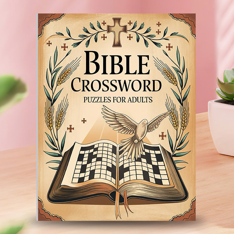 Bible Crossword Puzzles for Adults, a 22-Page Puzzle Book Featuring Biblical Fill-In-The-Blanks, Perfect As a Gift for Friends Or As a Brain-Teasing Present for The Elderly