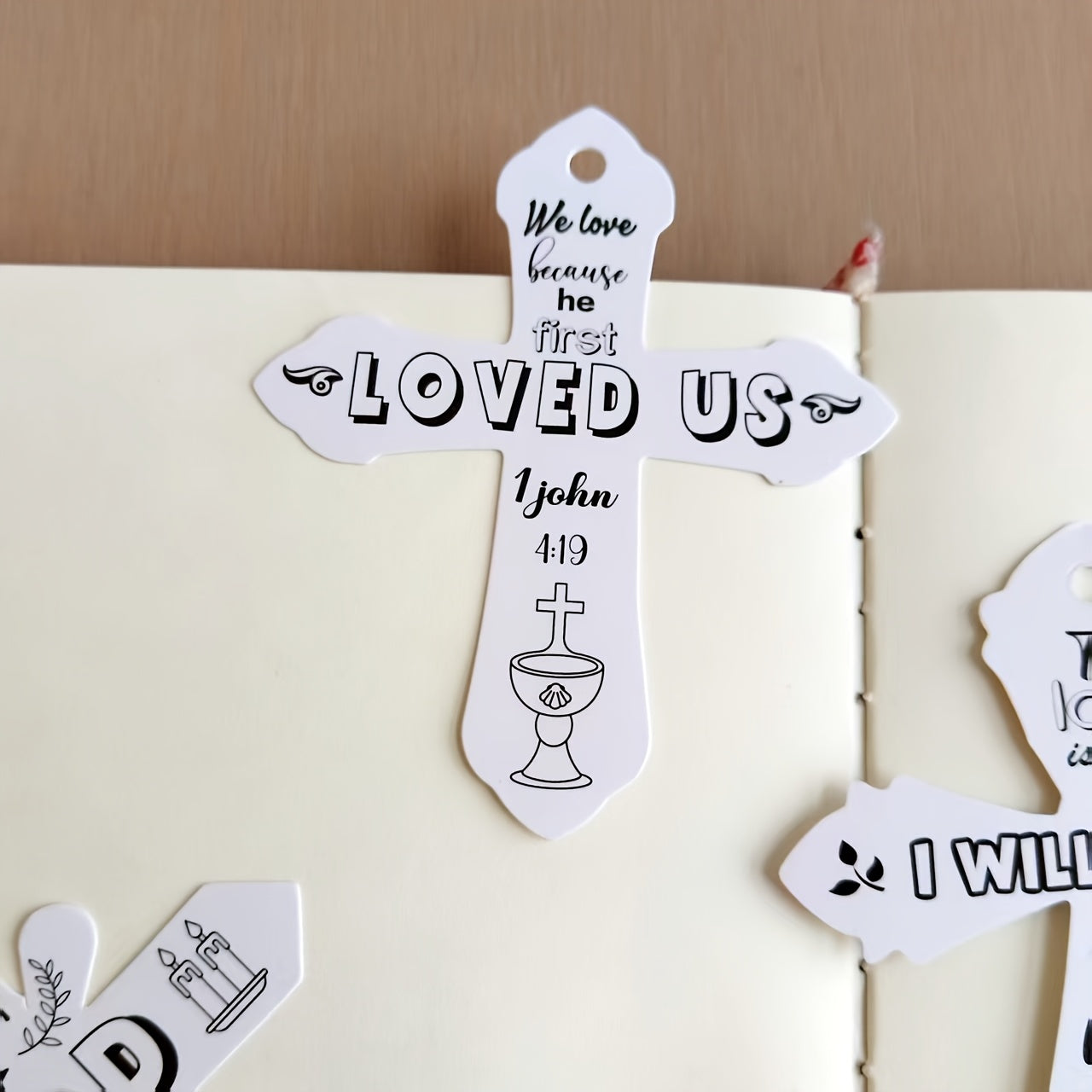 50pcs Bible-style Bookmarks with Cross-shaped Patterns. Various Design Styles. Companion for Reading Books. Essential Gift for Religious Enthusiasts.